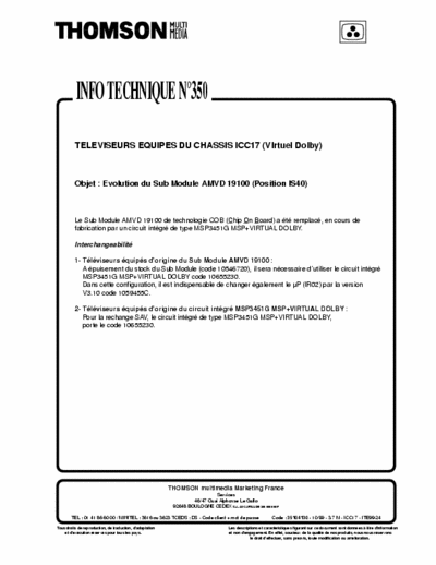 thomson ch-icc17 schema  - documentation